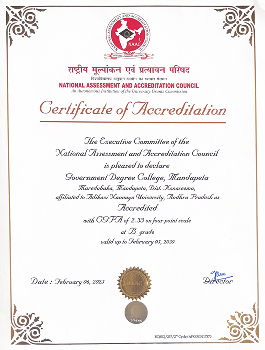 latest NAAC certificate 2025